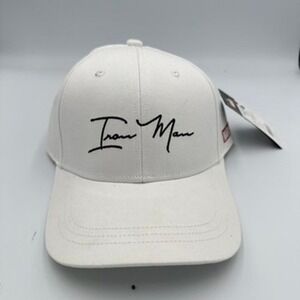 Marvel Volvik Iron Man Embroidery Ball Cap White Mens Snap Back Baseball Hat NEW